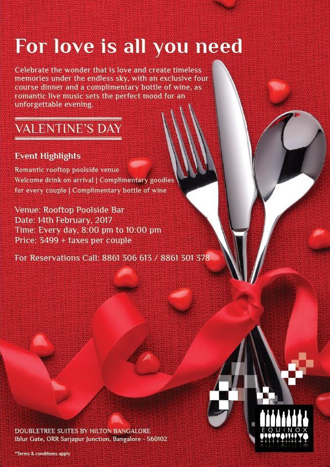 Valentine’s Day menu