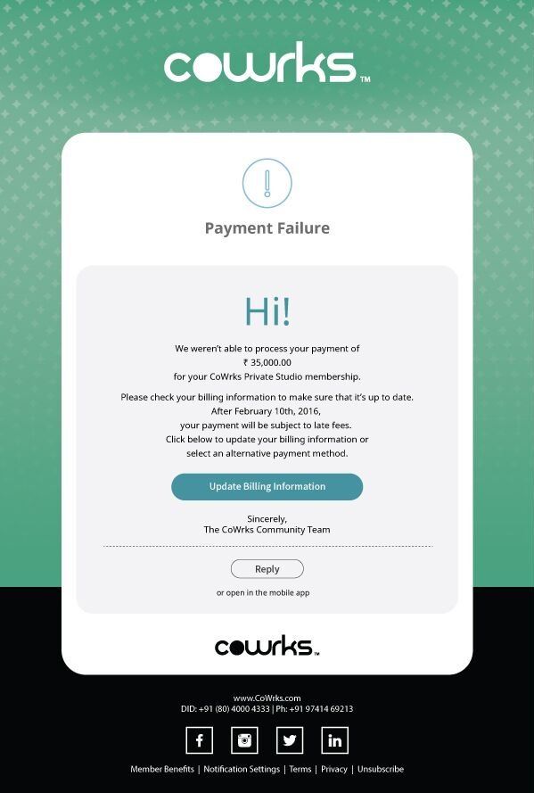 Payment email
