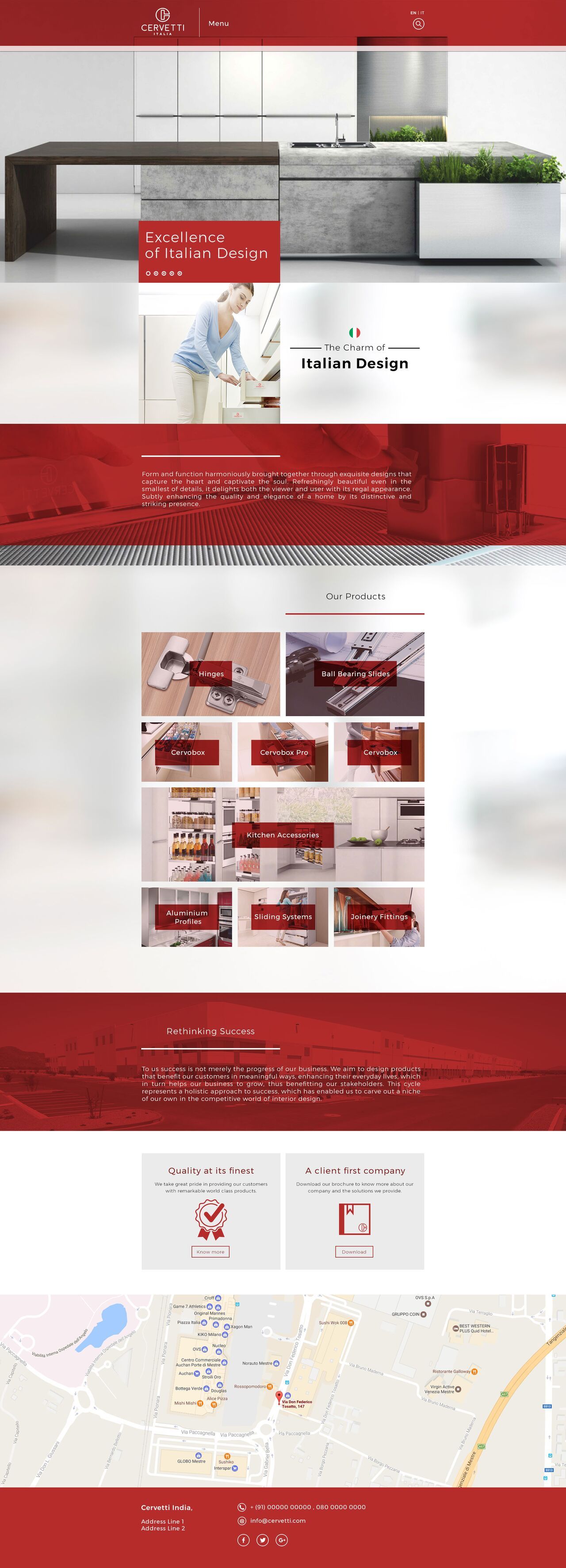 Cervetti kitchens, website