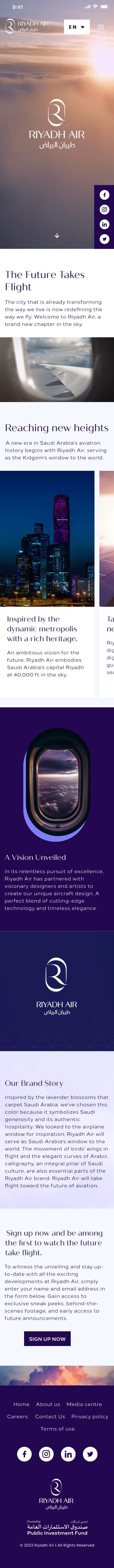 Launch home page, English, mobile